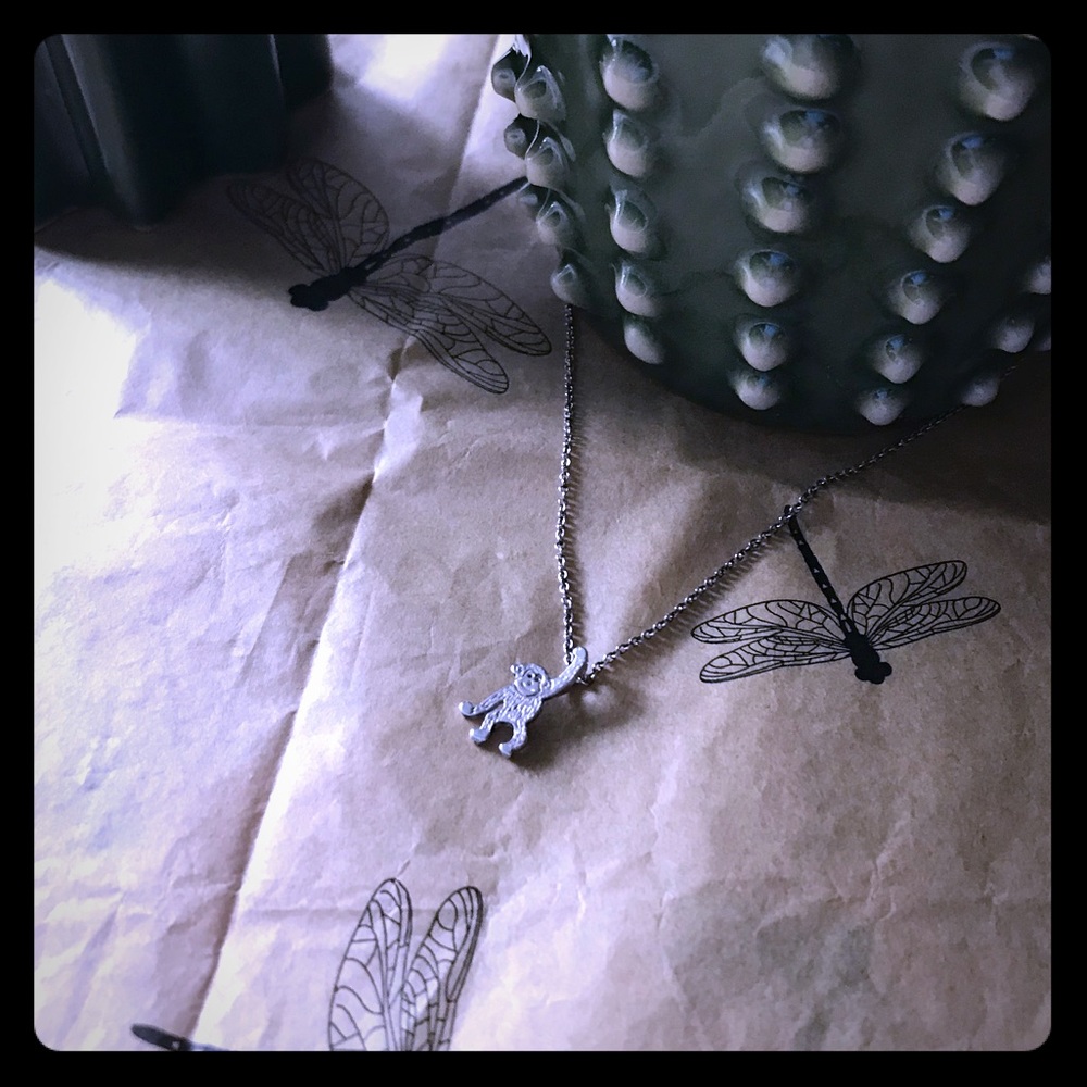 🌵 Dogeared Monkey Sterling Silver Necklace